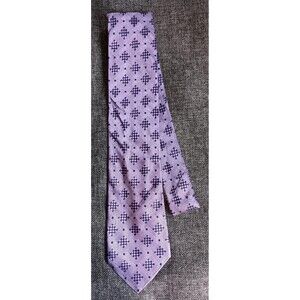 Tie 70s 80s 90s Y2K Mens John W Nordstrom Purple Navy Block design 3.75 Wide